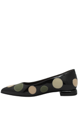 OtherWoman OtherWoman OW1 Black Pat Ballerina W/Dots  Obed