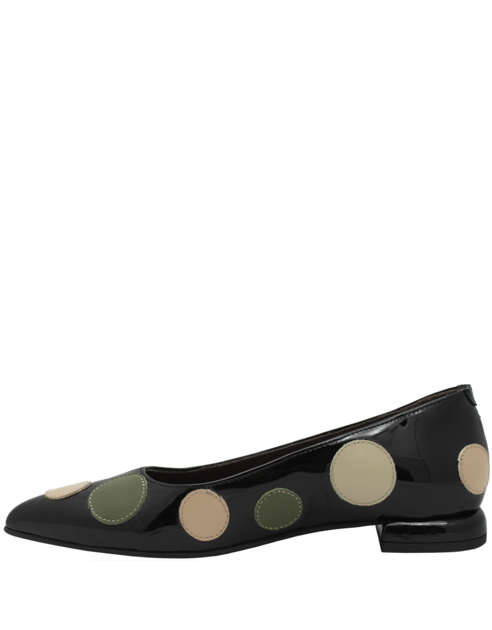 OtherWoman OtherWoman OW1 Black Pat Ballerina W/Dots  Obed