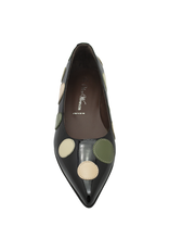 OtherWoman OtherWoman OW1 Black Pat Ballerina W/Dots  Obed