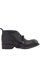 LeRuemarcel LeRuemarcel LR1S Black Lace-Up Gold Patina Toe Boot Rachel