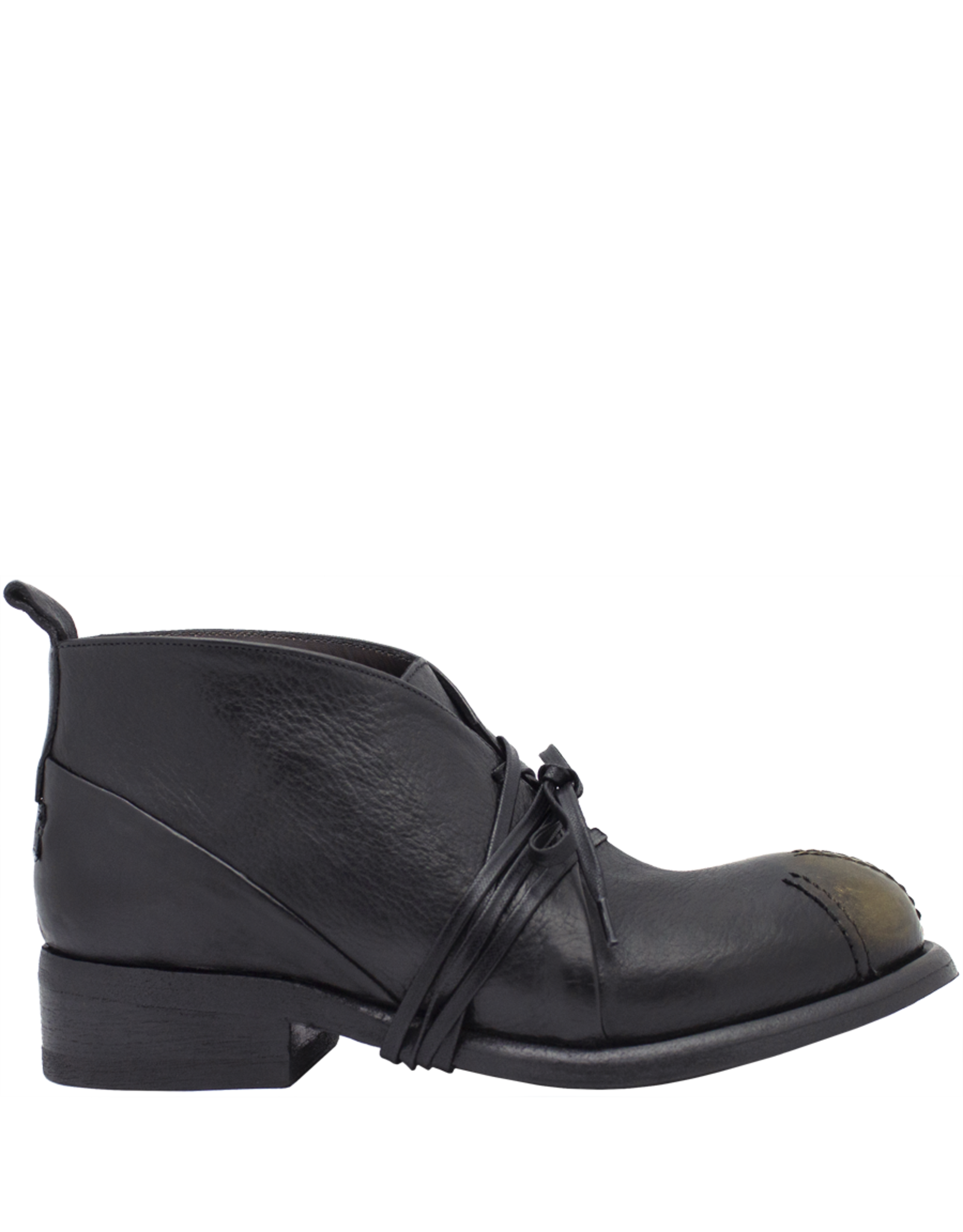 LeRuemarcel LeRuemarcel LR1S Black Lace-Up Gold Patina Toe Boot Rachel