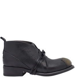 LeRuemarcel LeRuemarcel LR1S Black Lace-Up Gold Patina Toe Boot Rachel