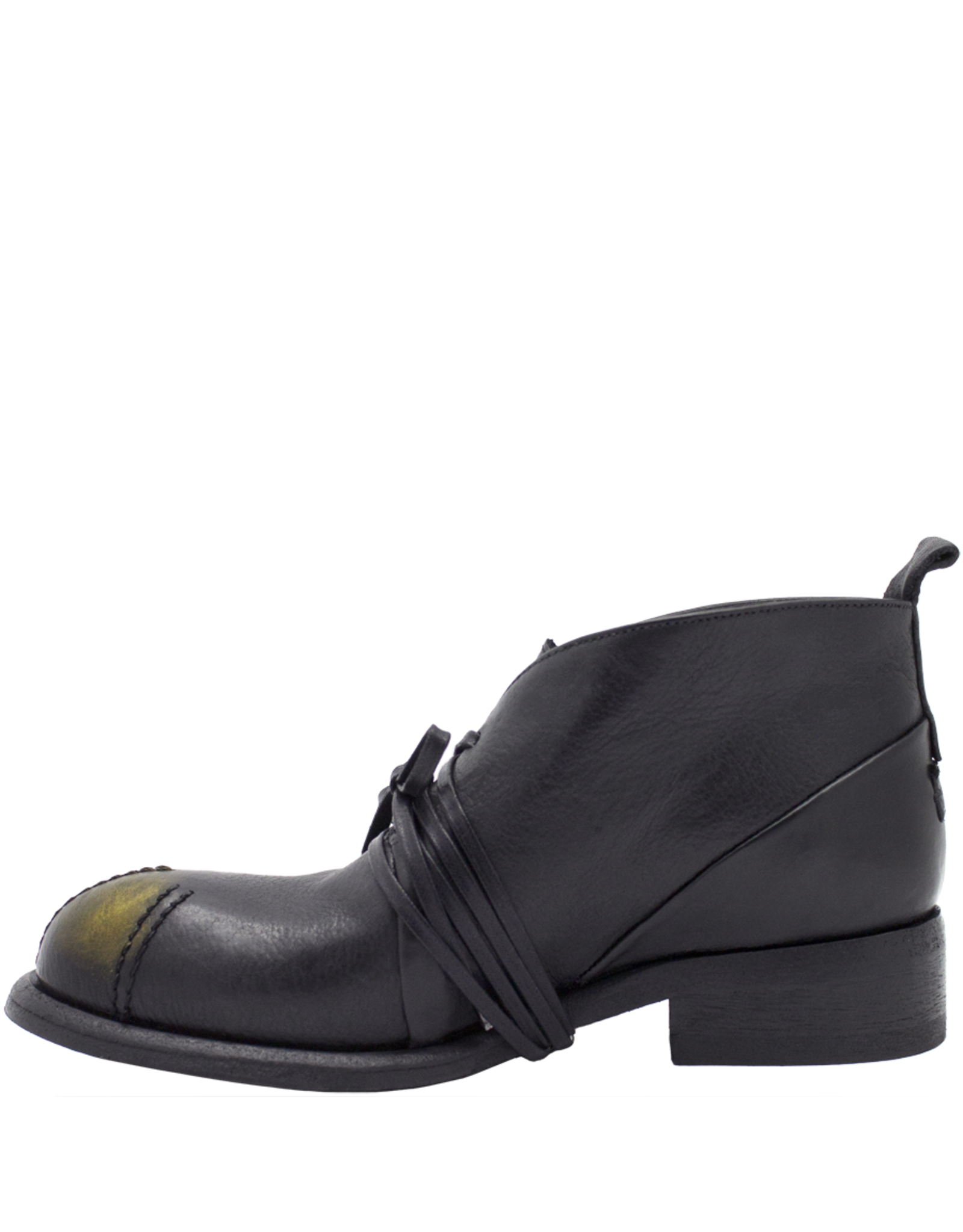LeRuemarcel LeRuemarcel LR1S Black Lace-Up Gold Patina Toe Boot Rachel