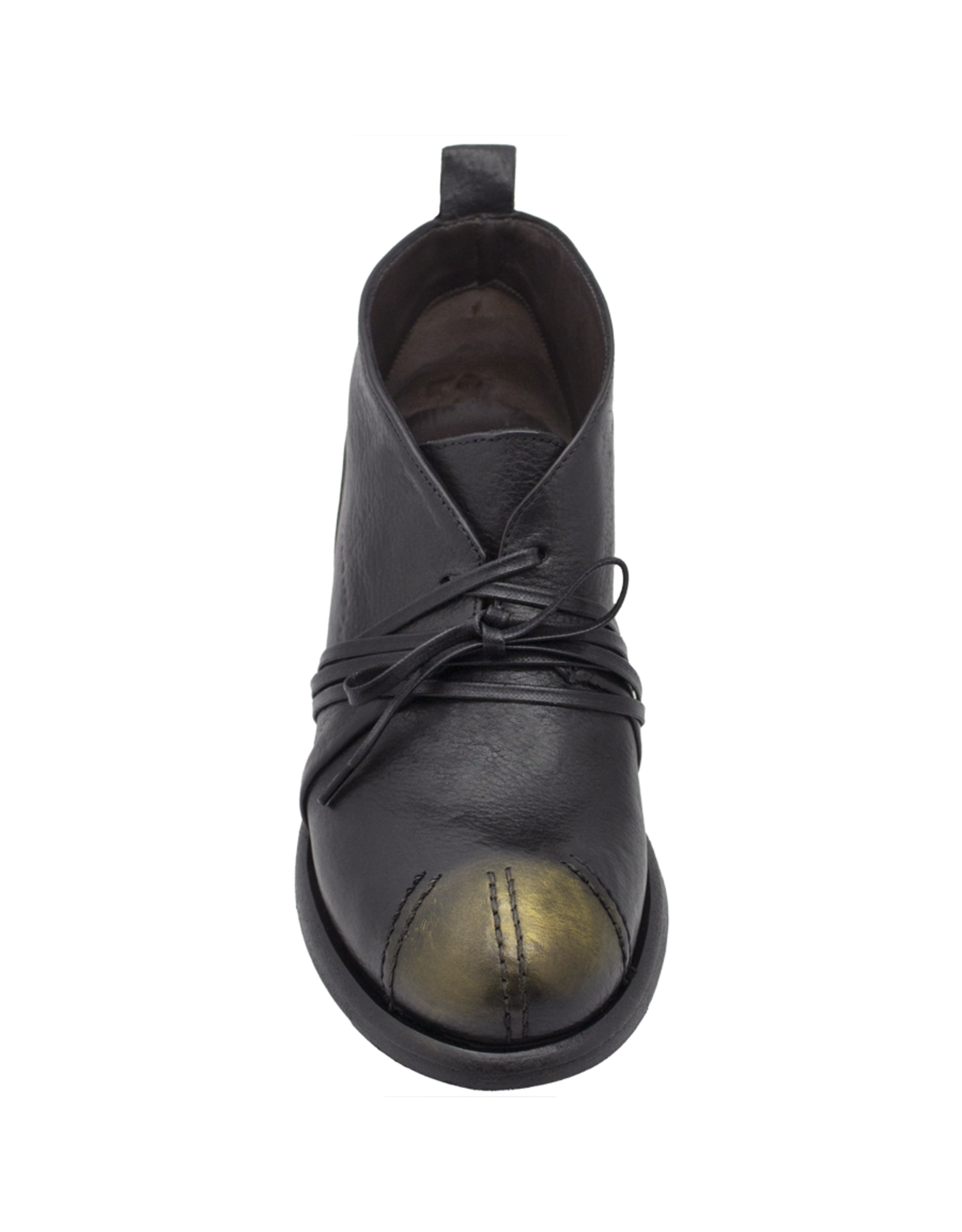 LeRuemarcel LeRuemarcel LR1S Black Lace-Up Gold Patina Toe Boot Rachel