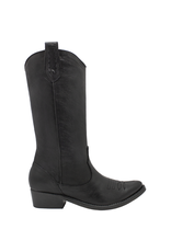 History541 History HF2M Black Mid Calf  With Zipper Jamie
