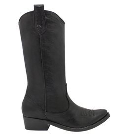 History541 History HF2M Black Mid Calf  With Zipper Jamie