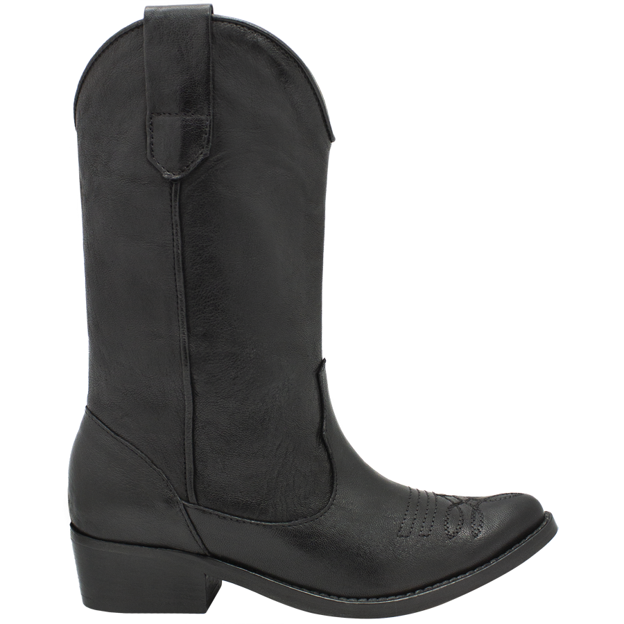 History HF2O Black Mid Calf Cowboy Jhene - Head Start Shoes
