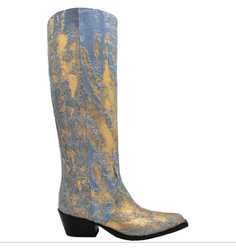 Now Now N45J Gold With Denim Cowboy Boot 8348