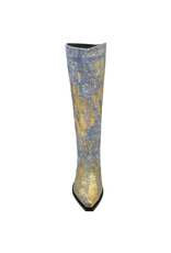 Now Now N45J Gold With Denim Cowboy Boot 8348