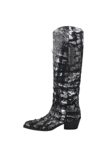 Now Now N45K Black With Silver Cowboy Boot 8348