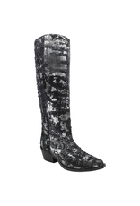 Now Now N45K Black With Silver Cowboy Boot 8348
