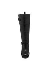 ElenaIachi ElenaIachi EI58W Black Knee Boot Moto Detail Selin
