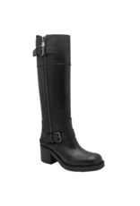 ElenaIachi ElenaIachi EI58W Black Knee Boot Moto Detail Selin