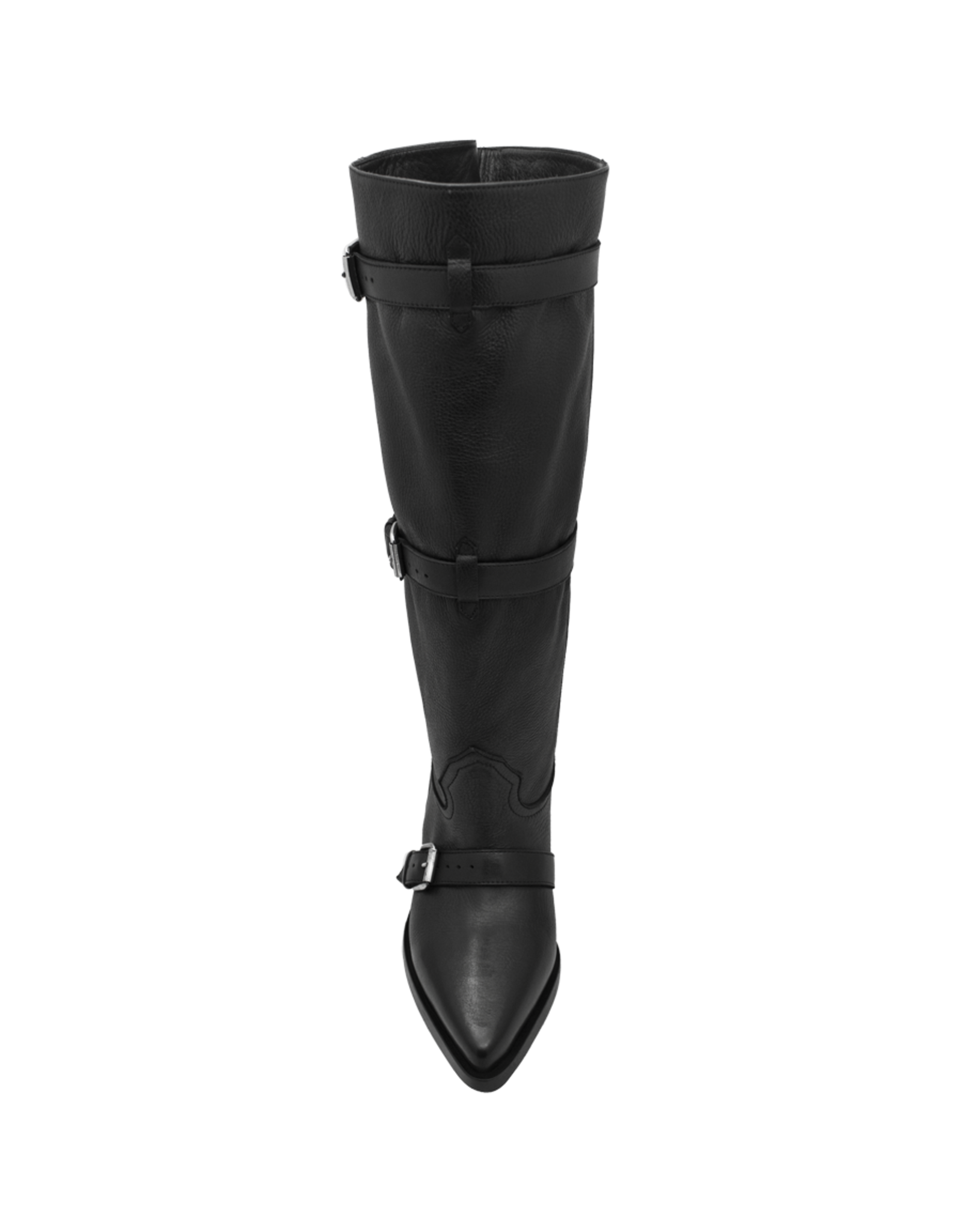 ElenaIachi ElenaIachi EI58Y Black Point Toe Adjustable Knee Boot Suri