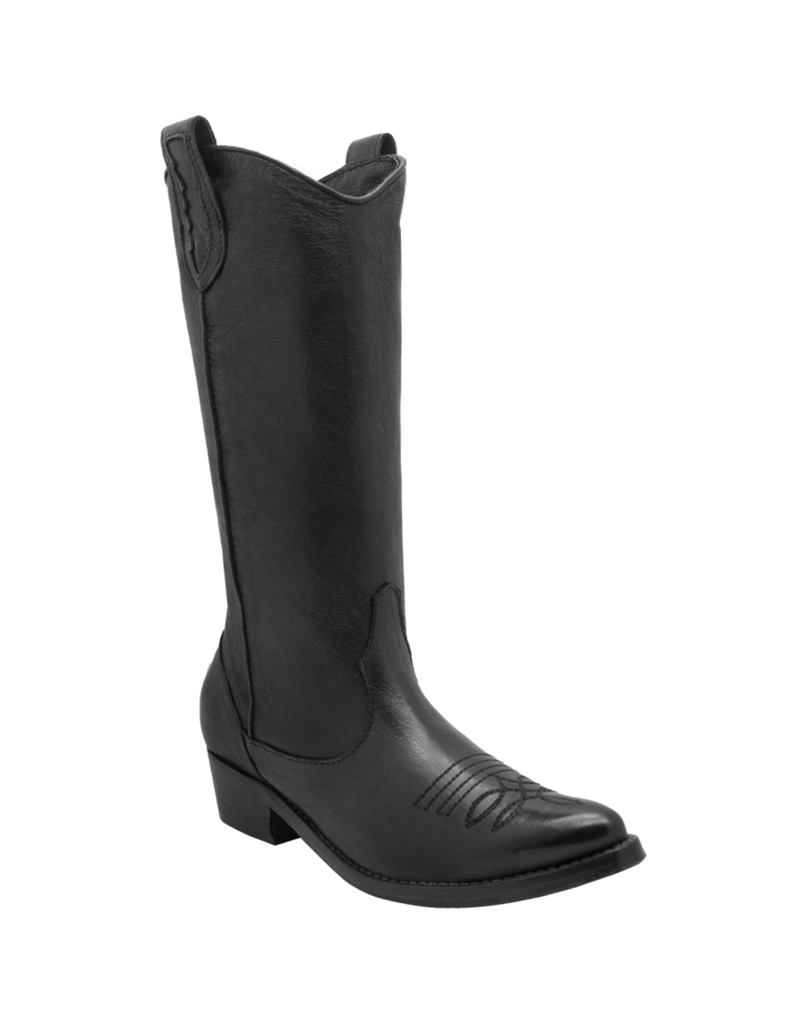 History541 History HF2M Black Mid Calf  With Zipper Jamie