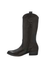 History541 History HF2M Black Mid Calf  With Zipper Jamie