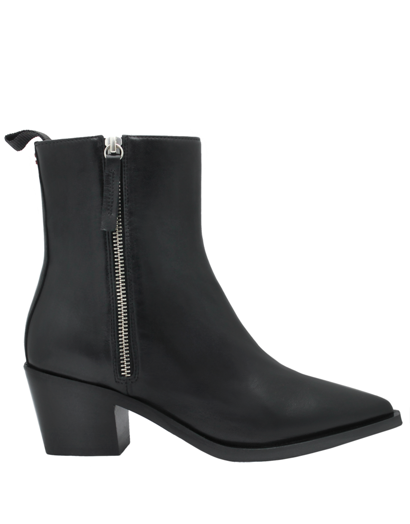 Halmanera Halmanera H48I Black Double Zipper Point Toe Boot Tace