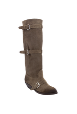 ElenaIachi ElenaIachi EI58Z Taupe Point Toe Adjustable Knee Boot Suri
