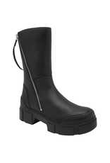 VicMatie VicMatie VM80W Black Double Zipper Boot Calvy