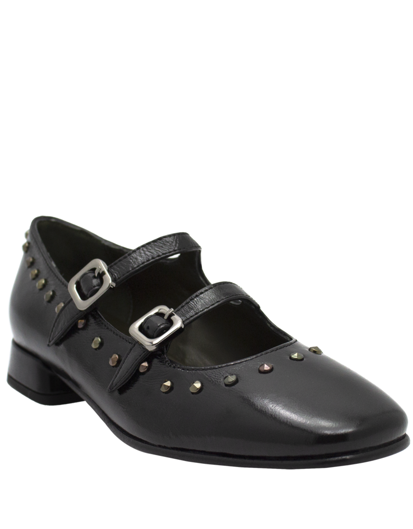 LauraBellariva LB3U Black Pat 2 Buckle MaryJane 9712