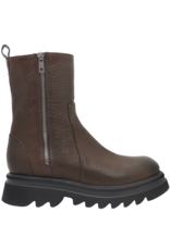 Now Now N42T Chocolate  Grain Leather Double Zipper Tread Sole 8400