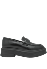 Halmanera Halmanera H46G Black Glaze Loafer With Rubber Sole 3029