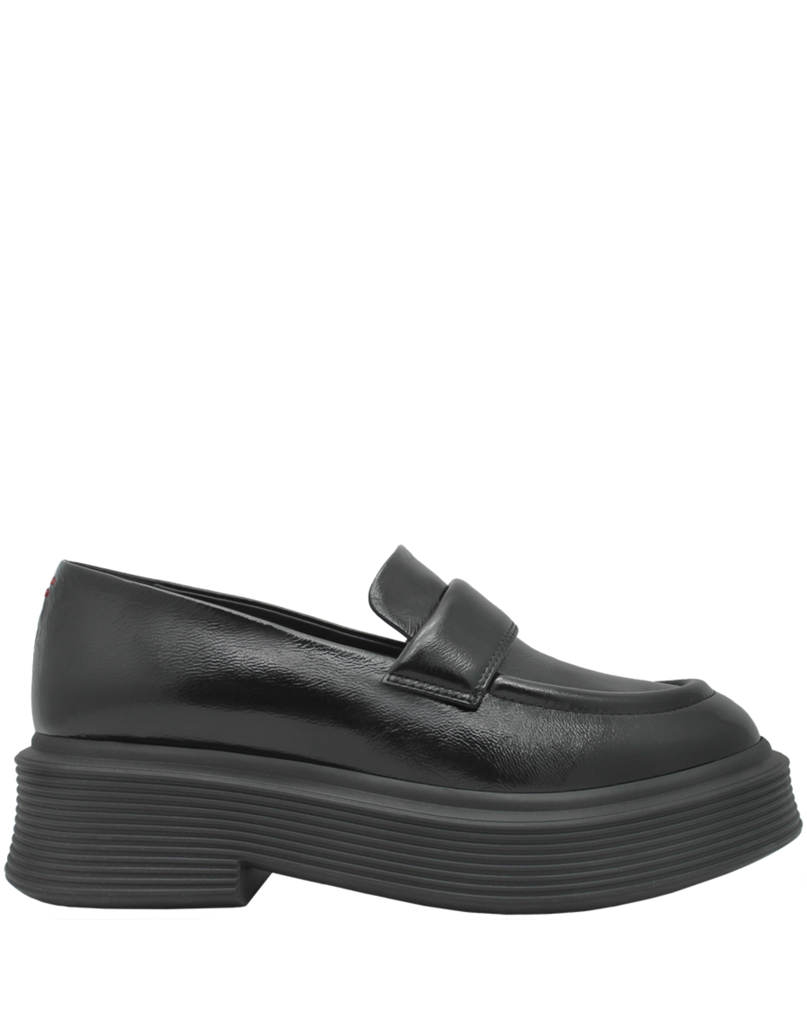 Halmanera Halmanera H46G Black Glaze Loafer With Rubber Sole 3029