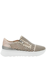 Now Now N43J Ivory Laser Sneaker With Two Zippers 7370