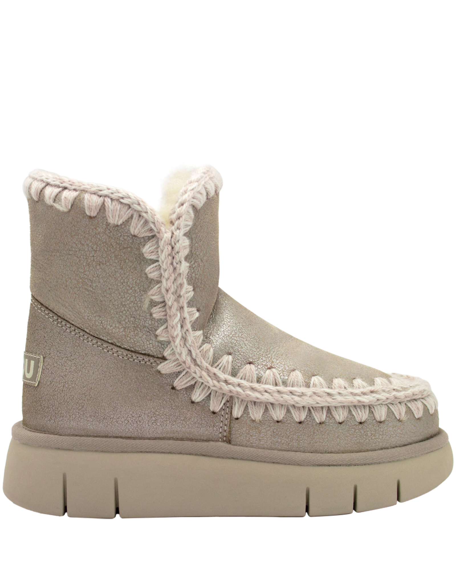 Mou Mou MU2X Metal Lambswool Crochet Stitch Boot Sasha