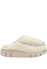 Mou Mou MU2N Vanilla Curly Sheepskin Clog 2430