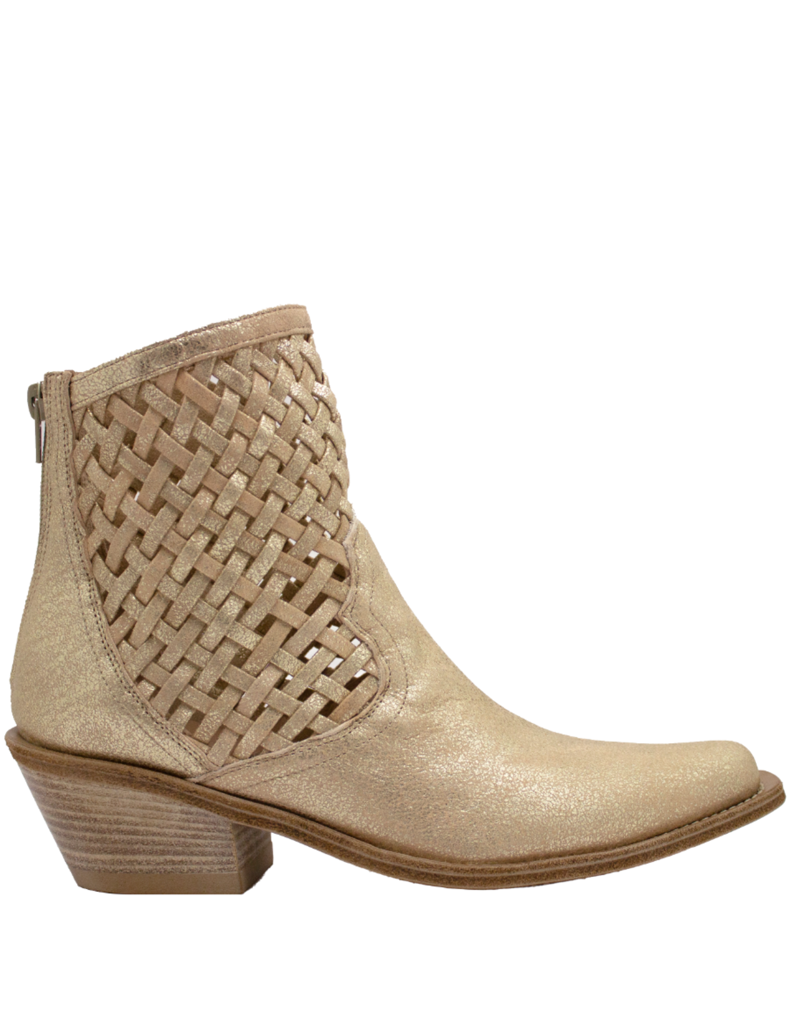 Now Now N45L Gold Western Boot With Woven Panels 9130