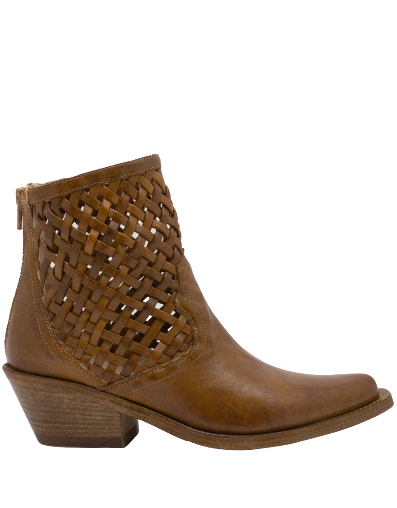 Now Now N45N Wood Western Boot With Woven Panels 9130