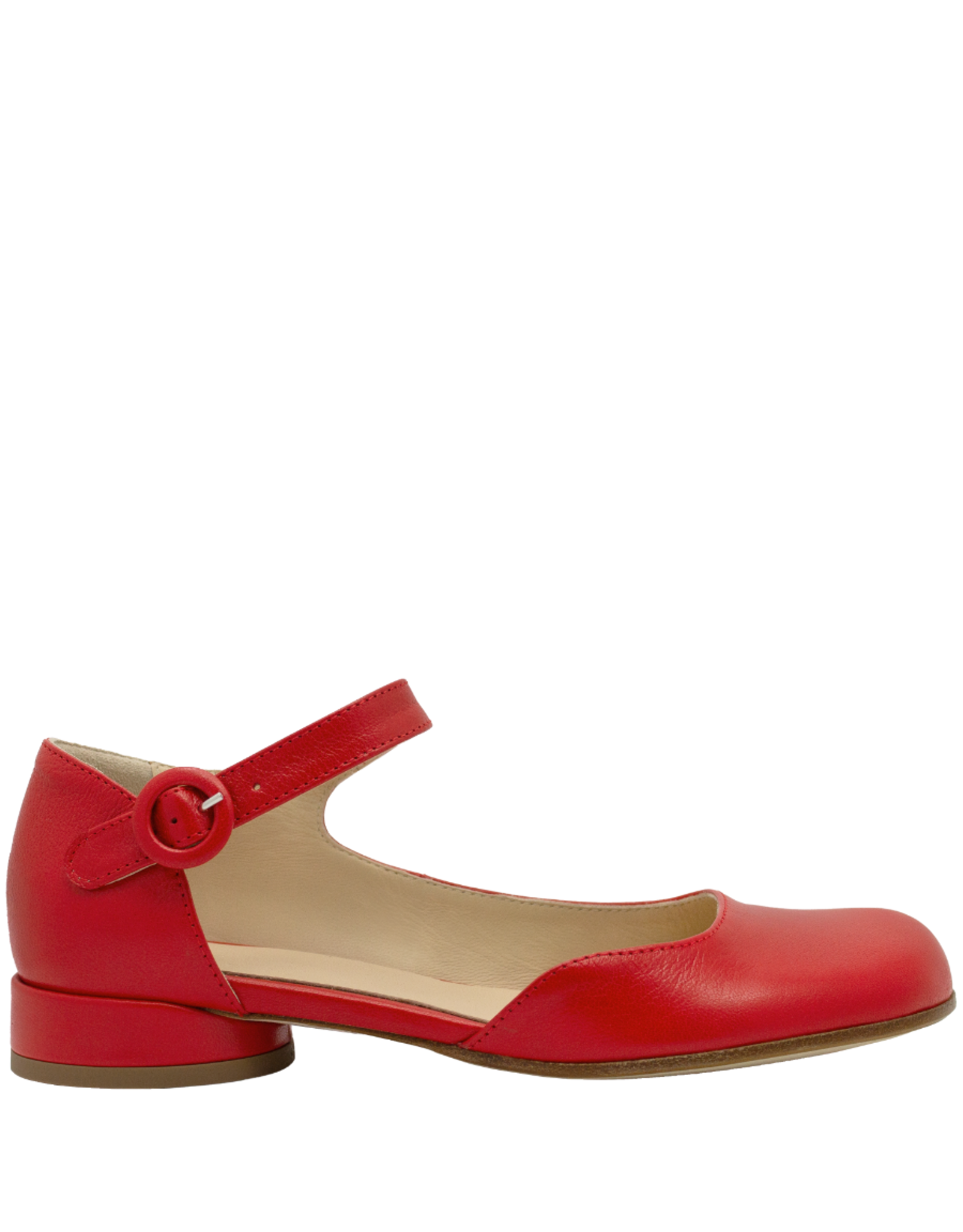 Now Now N45T Red Asymmetric Flat Mary Jane 9143
