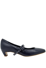 Halmanera Halmanera H48X Navy Mary Jane With Kitten Heel 4004