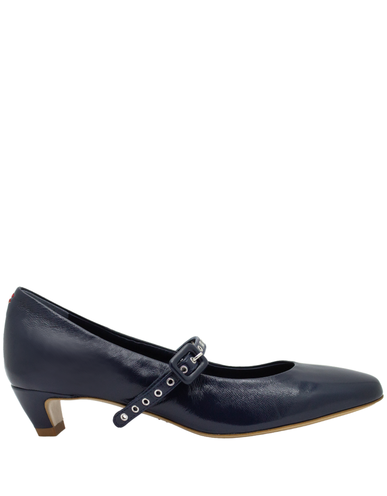 Halmanera Halmanera H48X Navy Mary Jane With Kitten Heel 4004