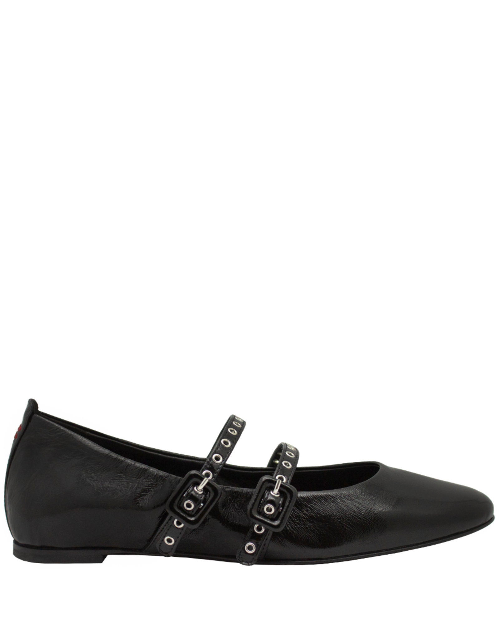 Halmanera Halmanera H49A Black Flat Double Strap Mary Jane 4006