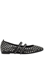 Halmanera Halmanera H49C Black Stud Mary Jane With Double Strap 4007
