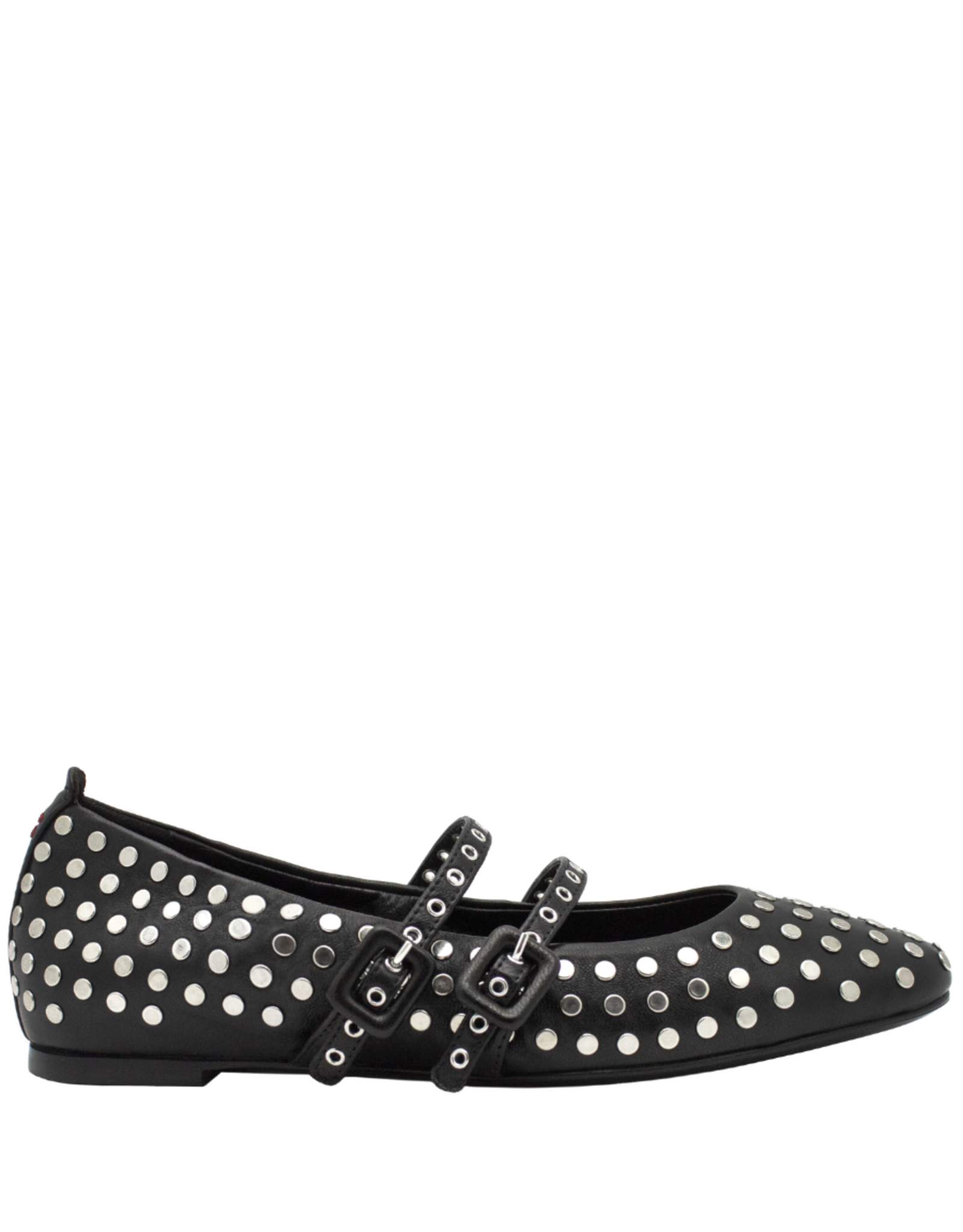 Halmanera Halmanera H49C Black Stud Mary Jane With Double Strap 4007