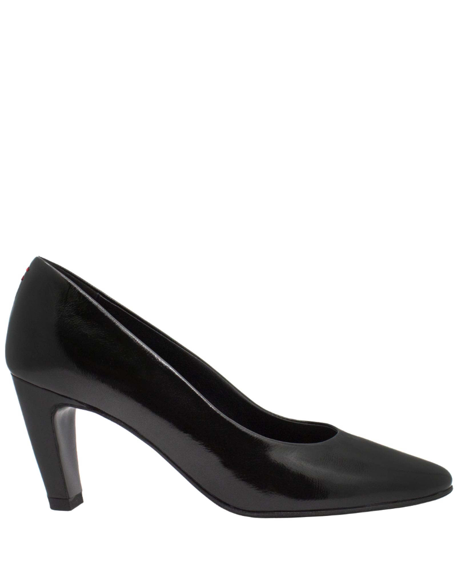 Halmanera Halmanera H49D Black Glaze Mid Heel Pump 4008