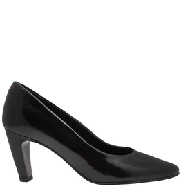 Halmanera Halmanera H49D Black Glaze Mid Heel Pump 4008