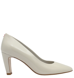Halmanera Halmanera H49E Off White Glaze Mid Heel Pump 4008