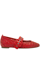 Halmanera Halmanera H49F Red Lazer Flat Mary Jane 4009
