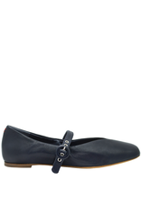 Halmanera Halmanera H49K Navy Square Toe Mary Jane Flat 4013