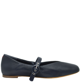Halmanera Halmanera H49K Navy Square Toe Mary Jane Flat 4013