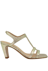 Halmanera Halmanera H49N Gold T-Strap Sandal With Heel 4015