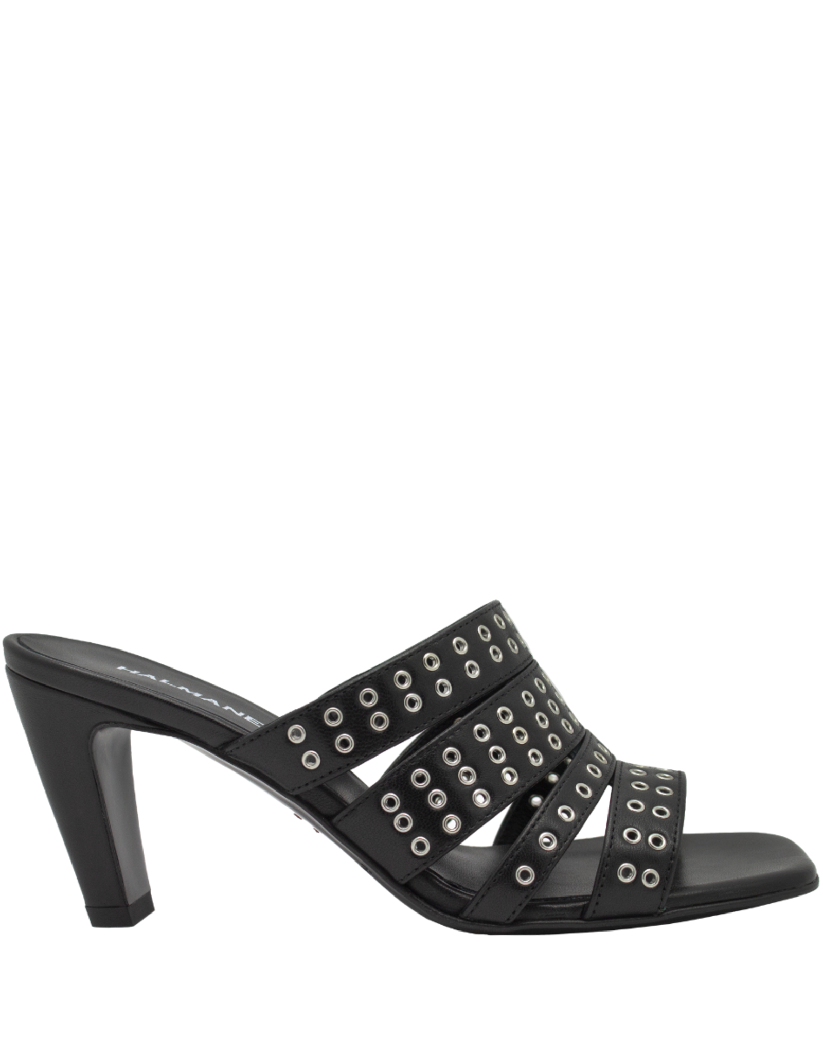 Halmanera Halmanera H49P Black Mule Sandal With Straps 4016