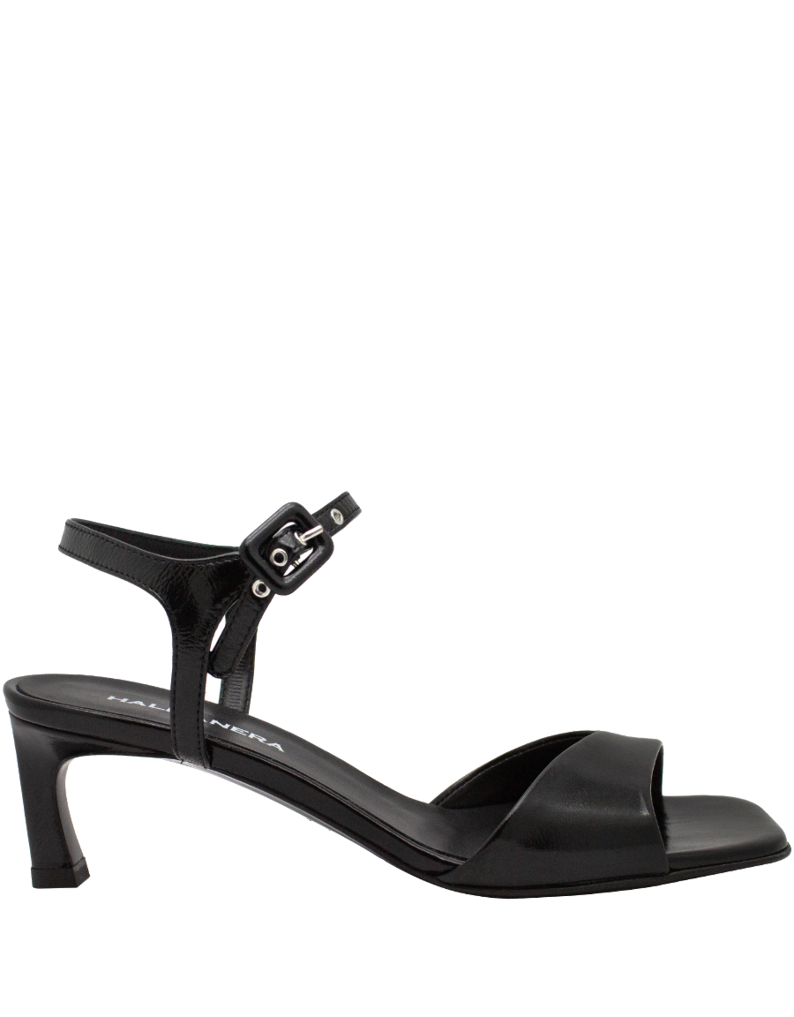 Halmanera Halmanera H49Q  Black Glaze Strap Sandal 4017