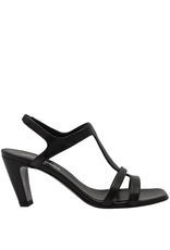 Halmanera Halmanera H49O Black T-Strap Sandal With Heel 4015