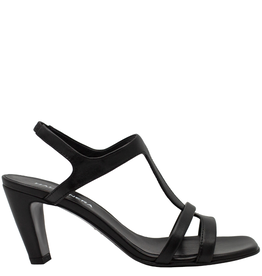 Halmanera Halmanera H49O Black T-Strap Sandal With Heel 4015