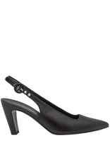 Halmanera Halmanera H49W Black  Sling Back Pump 4020
